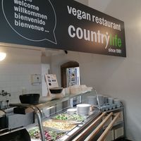 Salad bar at Country Life Restaurant in Prague