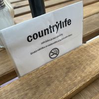 Smoking forbidden on the terrace, great!  at Country Life Restaurant in Prague