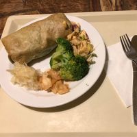 Burrito and sides at Country Life Restaurant in Prague