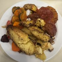 Plate full of Buffet   at Country Life Restaurant in Prague