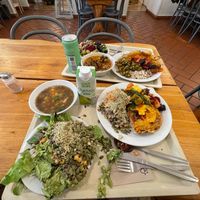 Went a little crazy on the salad bar :p at Country Life Restaurant in Prague