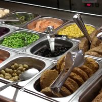 Buffet selection at Country Life Restaurant in Prague