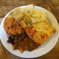 plate of food from the buffet at Country Life Restaurant in Prague