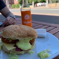 Chicken Burger at Loving Hut in Lueneburg