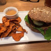 burger at simpleRAW in Copenhagen