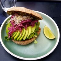 Avocado burger!! My favorite at simpleRAW in Copenhagen