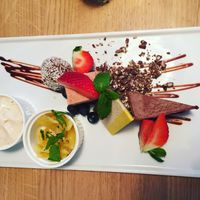 dessert plate  at simpleRAW in Copenhagen