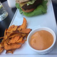 Burger (WITH CHEESE!) at simpleRAW in Copenhagen