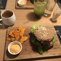 Burger :) at simpleRAW in Copenhagen