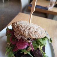 Sandwich portobello at simpleRAW in Copenhagen