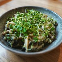 Mushroom risotto at simpleRAW in Copenhagen