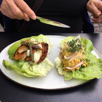 Smørrebrød x2 at simpleRAW in Copenhagen