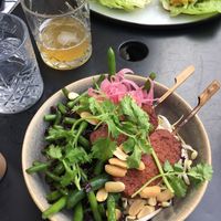 Tempeh bowl (dressing came on the side) at simpleRAW in Copenhagen