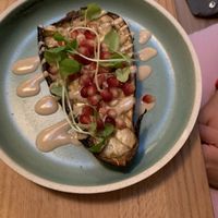 Aubergine starter at simpleRAW in Copenhagen