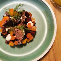 Salted beetroot at simpleRAW in Copenhagen