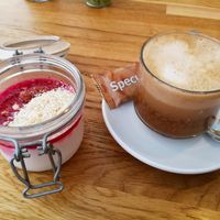 Cocos Malabi (vegan). at De Hummus House - Sint Antoniesbreestraat in Amsterdam