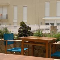 Part of the terrace  at Fang i Aram in Menorca