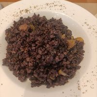 Arroz negro con verduras y heura at Fang i Aram in Menorca