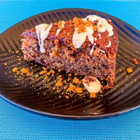 Carrot cakee  at Fang i Aram in Menorca