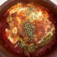 Vegetarian mousakka  at Fang i Aram in Menorca