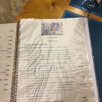 Menu at Fang i Aram in Menorca