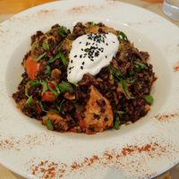 Black rice at Fang i Aram in Menorca