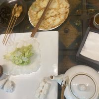 Loved the pancakes!   And the mushroom skewers.  And the seaweed    at SanChon Korean Temple Cooking - 산촌 사찰음식전문점 in Seoul