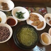 Omg those fried dumplings 🥟 🤤  at SanChon Korean Temple Cooking - 산촌 사찰음식전문점 in Seoul