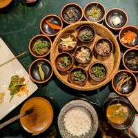Vegan set menu for one at SanChon Korean Temple Cooking - 산촌 사찰음식전문점 in Seoul