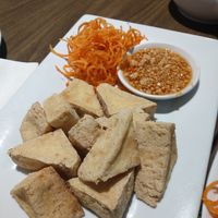 Crispy tofu w/ sweet/sour peanut sauce at eaThai in Rockville