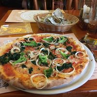 My awesome vegan pizza  at Pizzeria Manna in Prague