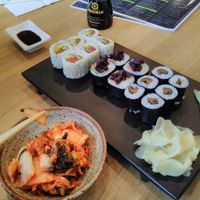 kimchi and sushi  at MAKIMAKI Sushi Green in Muenster