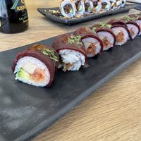 Red Hills on Fire (vorne) / No More bacon for ne (hinten)  at MAKIMAKI Sushi Green in Muenster