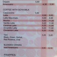 Vegan menu at Luca Polare in Tbilisi