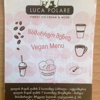 Vegan menu at Luca Polare in Tbilisi