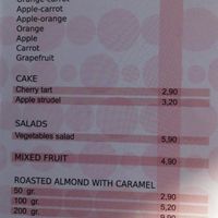 Vegan menu at Luca Polare in Tbilisi