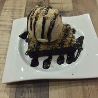 Vegan brownie with "Snow White" gelato at Brownice Italian Bistro in East Singapore