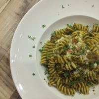 Vegan pesto pasta at Brownice Italian Bistro in East Singapore