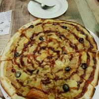 $16. Chicken bbq pizza (soy meat). was particularly tasty and satisfying. the vegan cheese was not pull-worthy like those tv commercials but nonetheless could compete in terms of taste. It is even better, taste-wise. plant-based cheese is better than dairy cheese. the serving is good for 2to3 pax. at Brownice Italian Bistro in East Singapore