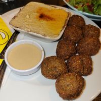 Falafel and hummus at Falafel Zone in Istanbul
