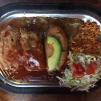 Chilli Relleno and a tamale. at La Salita in Albuquerque