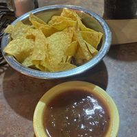 Complimentary chips and salsa  at La Salita in Albuquerque