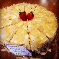 Swedish almond cake! at The Goat Herder in Budapest