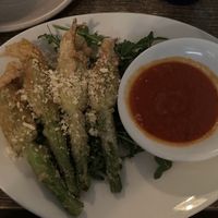 Stuffed zucchini flowers   at Civico 1845 in San Diego