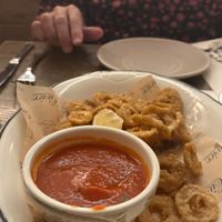 Vegan calamari with marinara sauce at Civico 1845 in San Diego