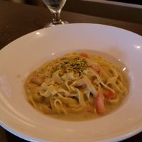 VEGAN FETTUCCINE PISTACCHIO
Homemade Fettuccine Pasta with Pistacchio Creamy Sauce and Sun Dry Tomatoes at Civico 1845 in San Diego