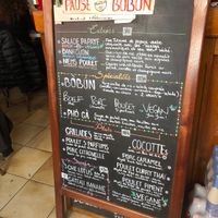 The menu  at Pause Bobun in Paris