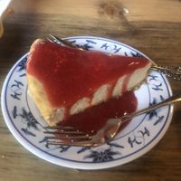Strawberry like cheesecake  at The Burrowing Owl in Colorado Springs