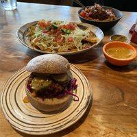 Sloppy Joe, loaded nachos, and Sloppy Mac bowl  at The Burrowing Owl in Colorado Springs
