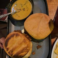 Philly special with Tuscan soup  at The Burrowing Owl in Colorado Springs
